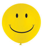 17" Latex Balloons - Yellow Smiley Face