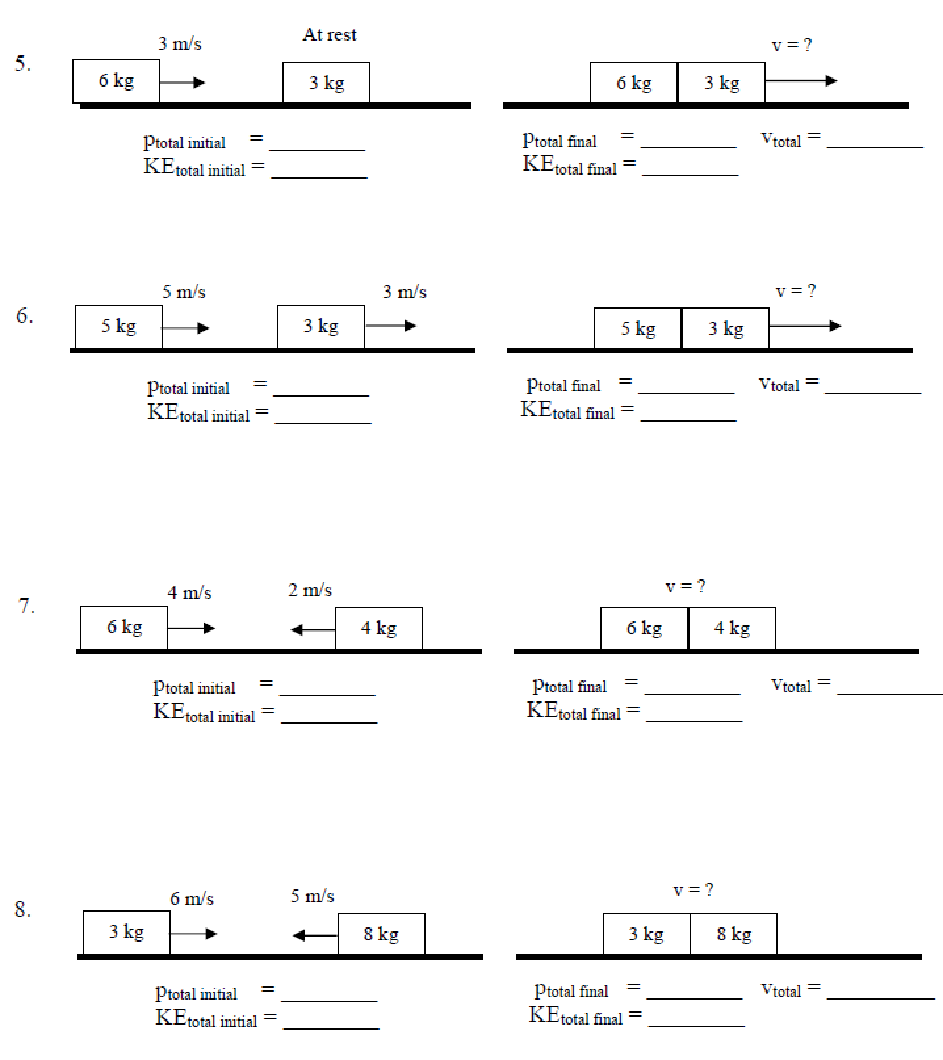 Inelastic Collision - Stick Together