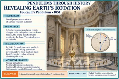 Foucault's pendulum demonstrating Earth's rotation